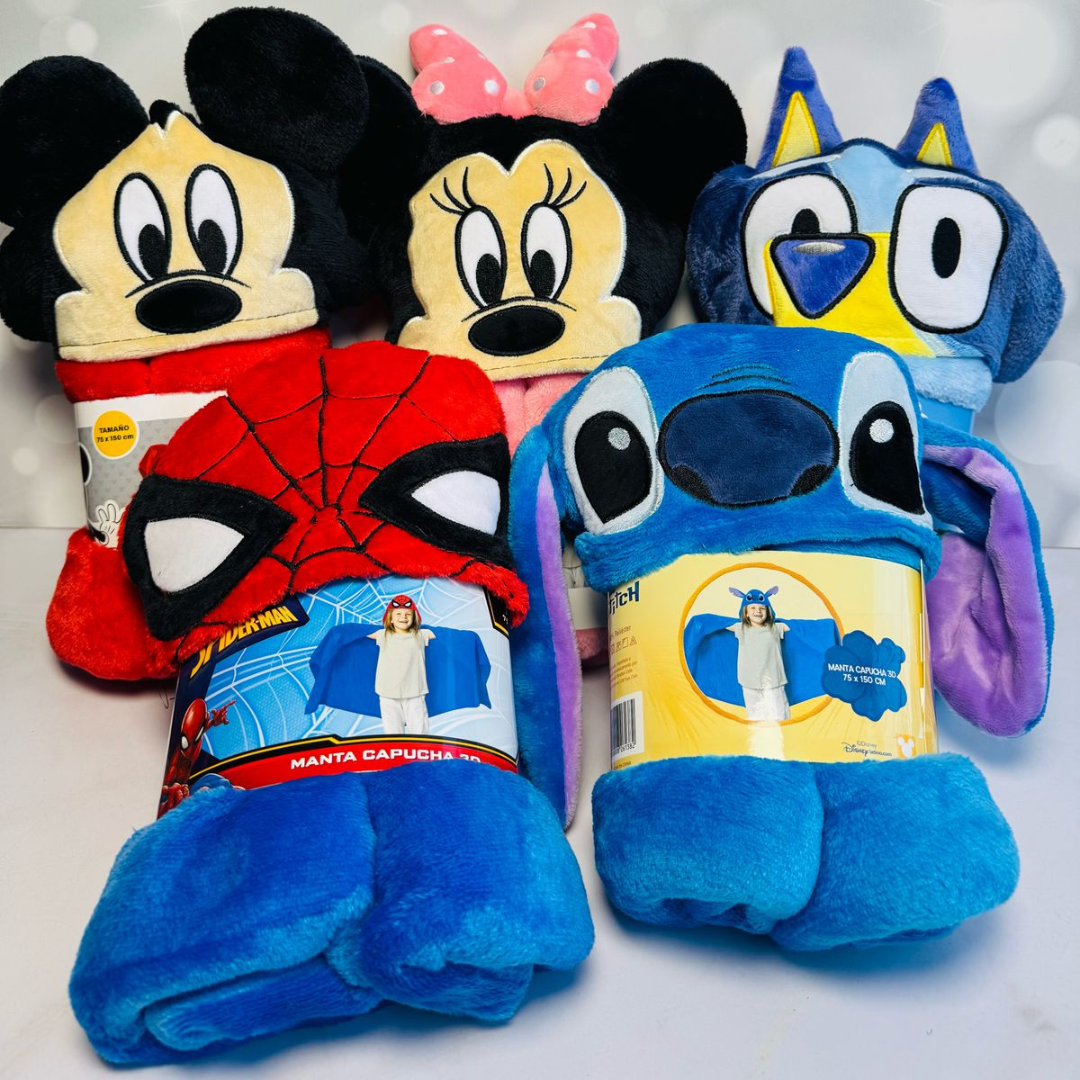 🐭 Manta con Capucha Mickey – Clásica y encantadora