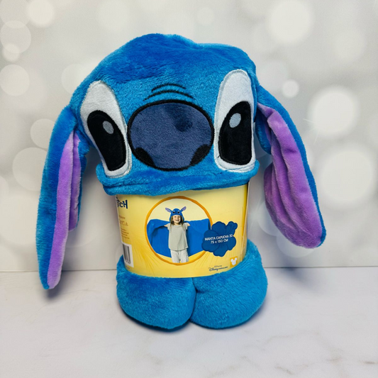 🐶 Manta con Capucha Stitch – Locura y ternura en una sola manta